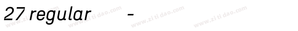 27 regular字体字体转换